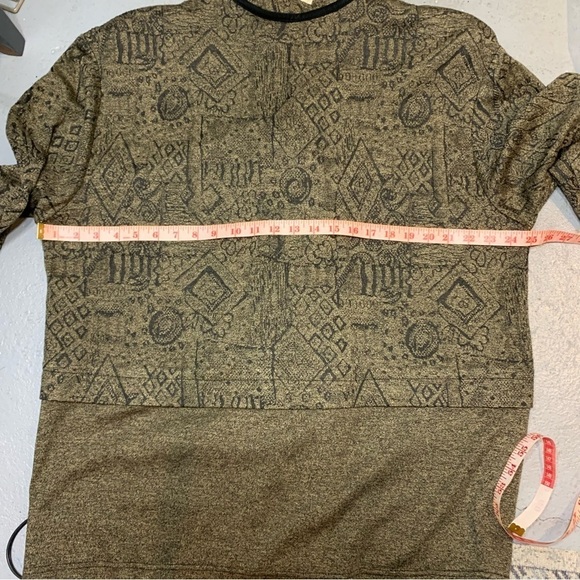 VTG Joseph Ribkoff Shirt Skirt Poncho Outfit 3 Piece Set Sz 16 Brown Jersey Knit - Picture 11 of 16